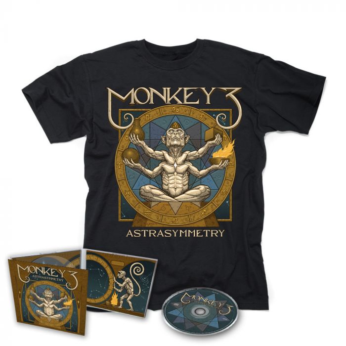 MONKEY3-Astra Symmetry/Limited Edition Digipack CD + T-Shirt Bundle