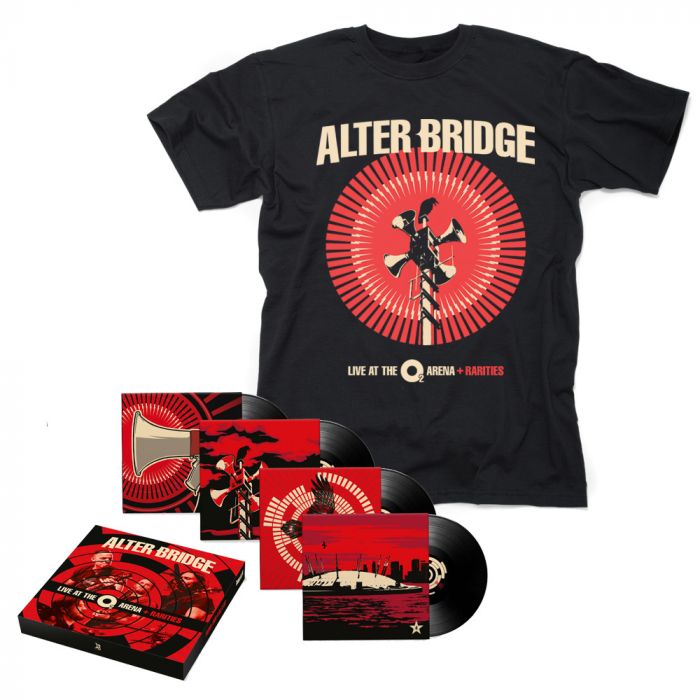 Alter Bridge Live At The O2 Arena Rarities Limited Edition Black Vinyl 4lp Boxset T Shirt Bundle