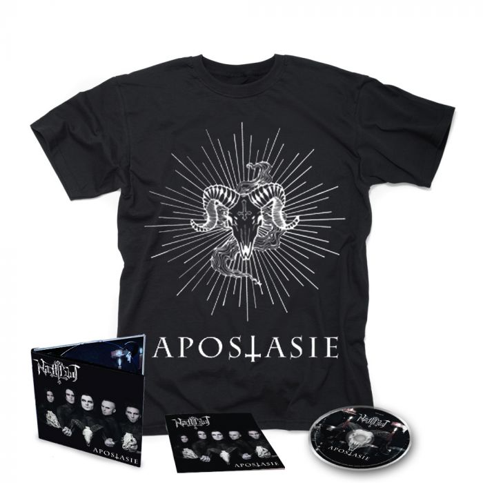 NACHTBLUT-Apostasie/Limited Edition Digipack CD + T-Shirt Bundle