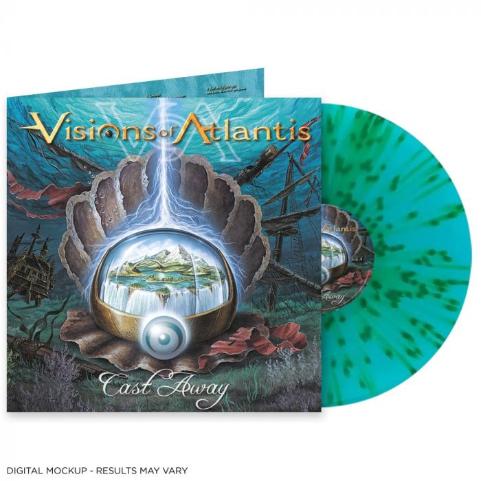 VISIONS OF ATLANTIS-Cast Away / Limited Edition Green Turquoise Blue Splatter Vinyl LP - Pre Order Release Date 9/15/2023
