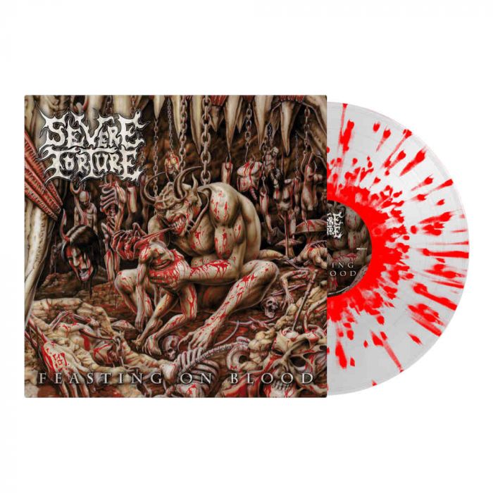 SEVERE TORTURE - Feasting On Blood / CLEAR RED SPLATTER LP