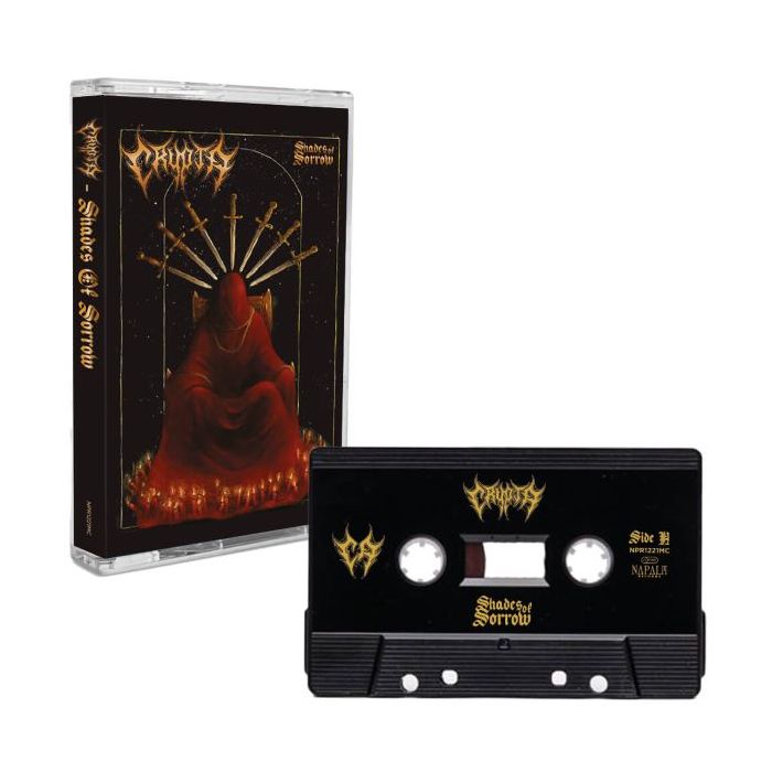 CRYPTA - Shades of Sorrow / Limited Edition BLACK Cassette Tape 
