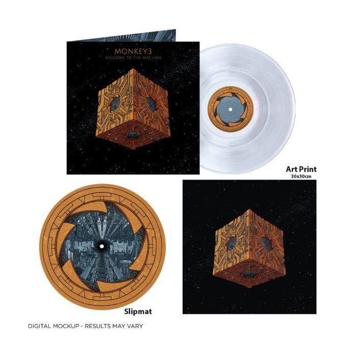 MONKEY3 - Welcome To The Machine / Limited Diehard Edition Crystal Clear  Vinyl LP + Slipmat + Artprint