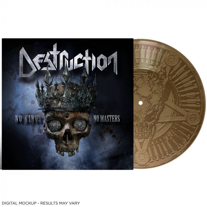 DESTRUCTION - No Kings - No Masters / 12 inch Single Solid Gold Vinyl with Slipcase - Pre Order Release Date 10/7/2024