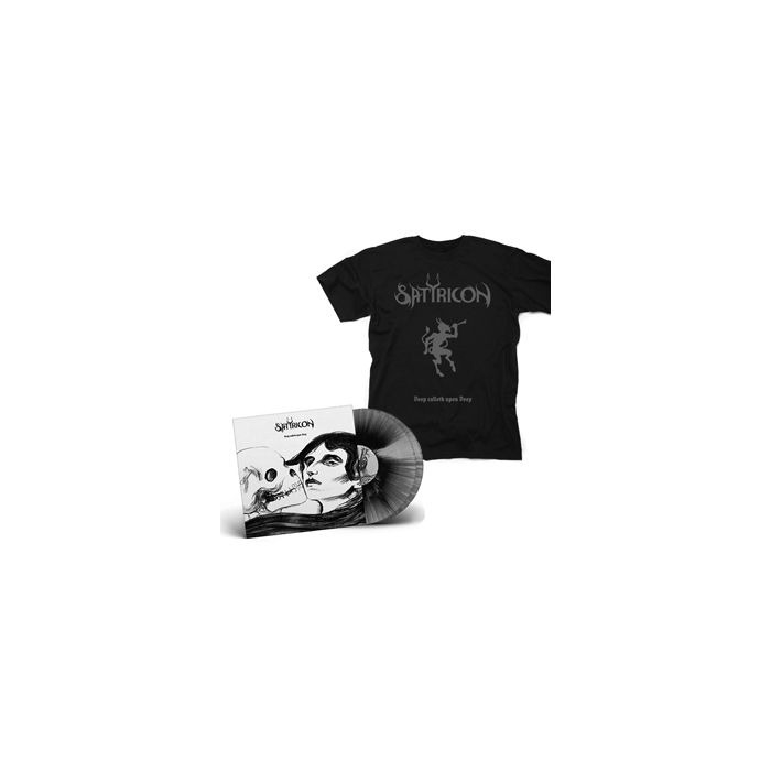 SATYRICON-Deep calleth upon Deep/Limited Edition BLACK WHITE SPLATTER Gatefold 2LP+ Satyr T-Shirt Bundle