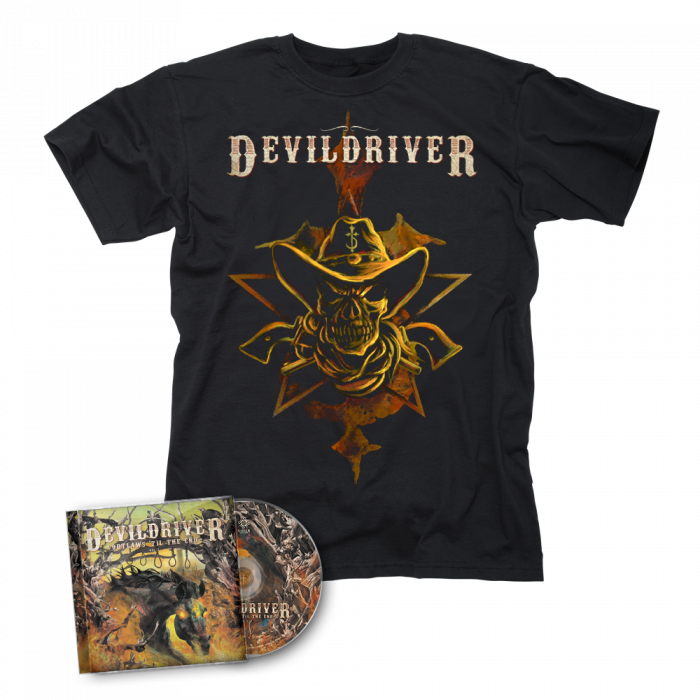 DEVILDRIVER-Outlaws 'Til The End Vol. I/CD + Cowboy T-Shirt Bundle