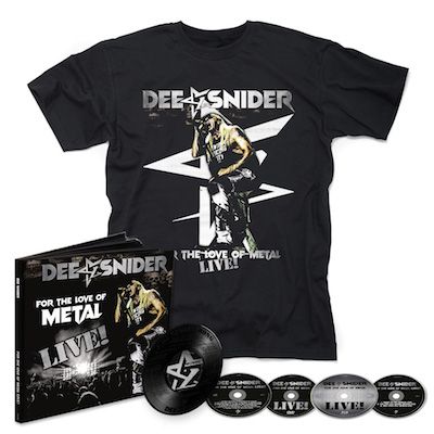 DEE SNIDER - For The Love Of Metal Live / 2CD + BLU-RAY + DVD + 7 INCH EARBOOK + T-Shirt Bundle