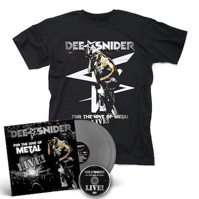 DEE SNIDER - For The Love Of Metal Live / SILVER 2LP + DVD + T-Shirt Bundle