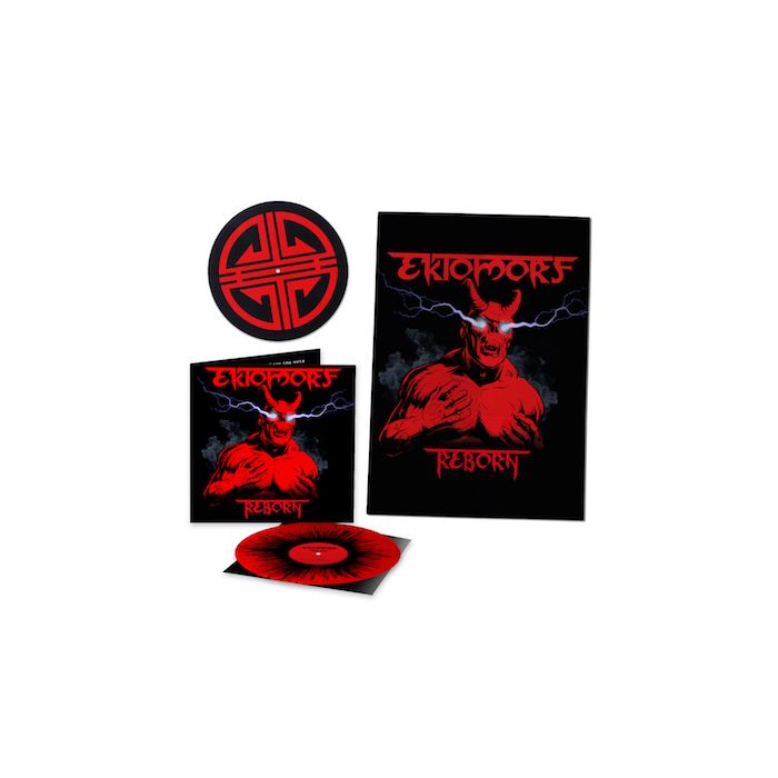 EKTOMORF - Reborn / LIMITED DIEHARD EDITION RED BLACK SPLATTER LP W/ SIGNED POSTER + SLIPMAT