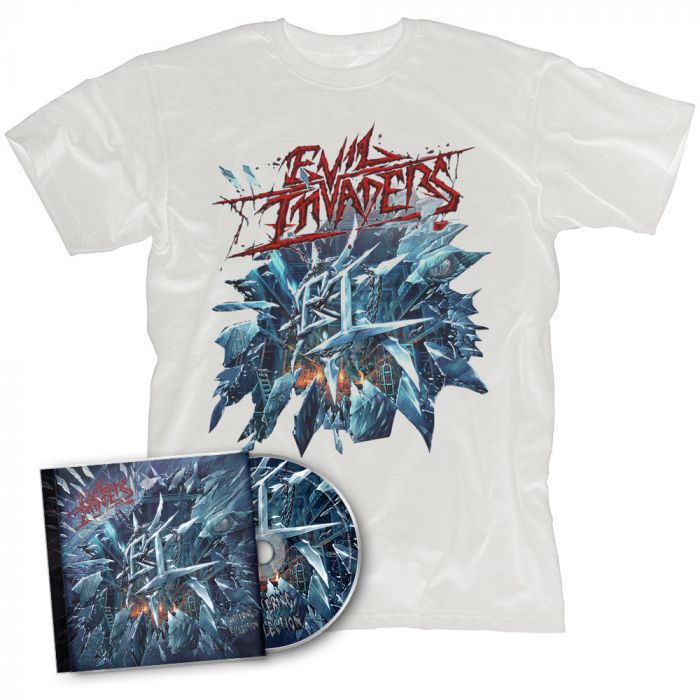 EVIL INVADERS - Shattering Reflection / CD + T-Shirt Bundle