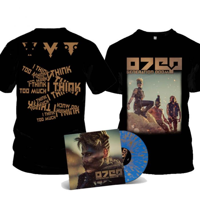 OTEP-Generation Doom/Limited Edition BLUE GOLD Splattered Gatefold Vinyl LP + T-Shirt Bundle