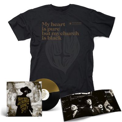 ME AND THAT MAN - New Man, New Songs, Same Shit, Vol.1 / BLACK GOLD SPLIT LP + Burning Churches T-Shirt Bundle
