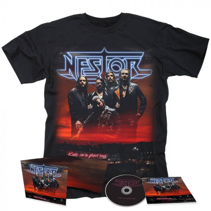 NESTOR - Kids In A Ghost Town / Digisleeve CD + T-Shirt Bundle