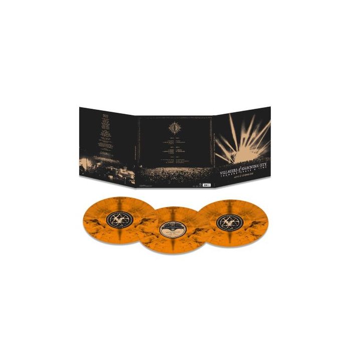 VILLAGERS OF IOANNINA CITY - Through Space and Time (Alive in Athens 2020) / Limited Edition Orange Black Marble 3LP