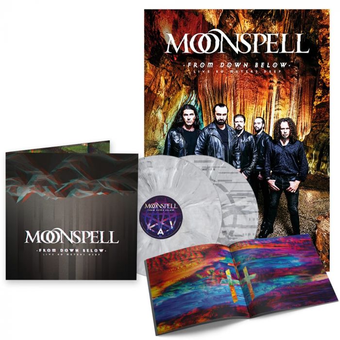 MOONSPELL - From Down Below - Live 80 Meters Deep / LIMITED EDITION WHITE BLACK MARBLE 2LP WITH POSTER