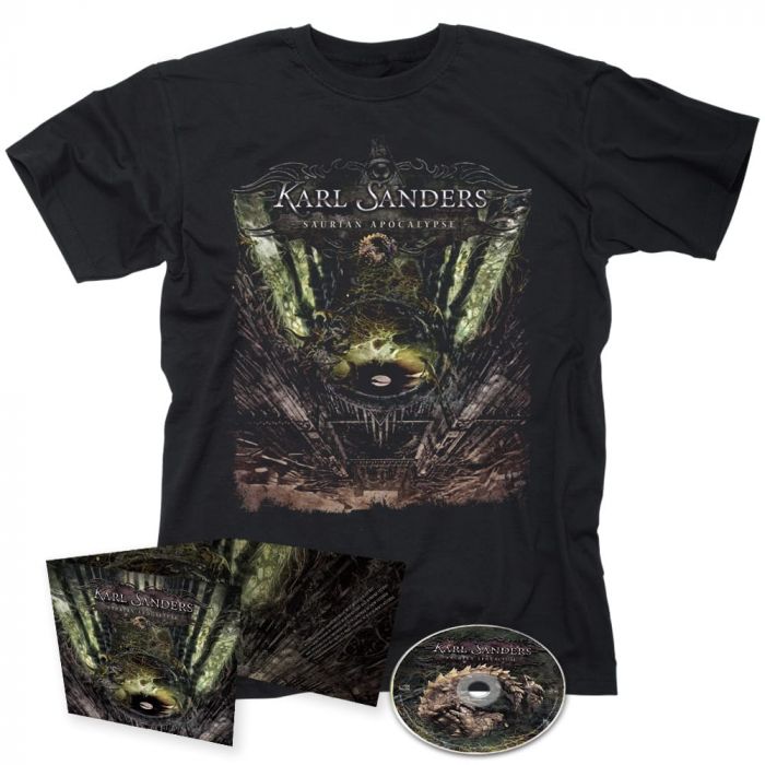 KARL SANDERS - Saurian Apocalypse / Digisleeve CD + T-Shirt Bundle