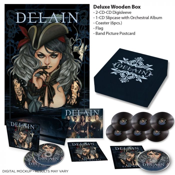 DELAIN - Dark Waters / Wooden Boxset PRE-ORDER RELEASE DATE 2/10/23