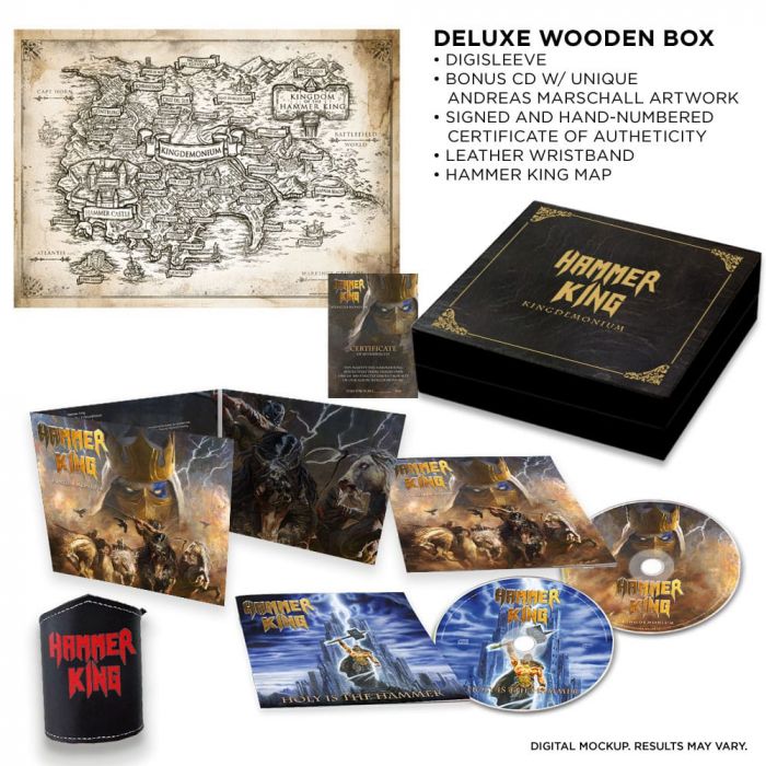 HAMMER KING - Kingdemonium / LIMITED EDITION Wooden Boxset PRE-ORDER RELEASE DATE 8/19/22