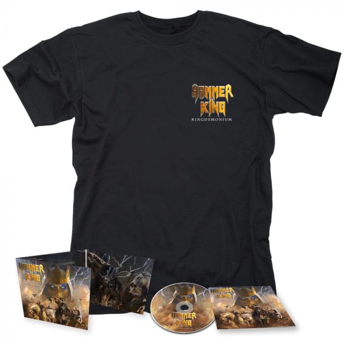 HAMMER KING - Kingdemonium / Digipak CD + T-Shirt Bundle