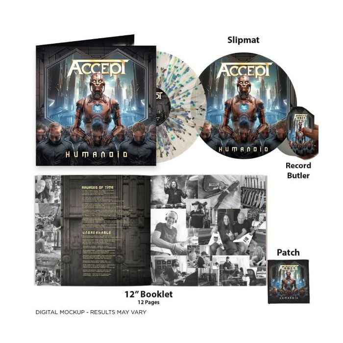 ACCEPT - Humanoid / Limited Die Hard Edition Multicolored Splatter Vinyl LP With Slipmat + Record Butler + Patch - Pre Order Release Date 5/10/2024