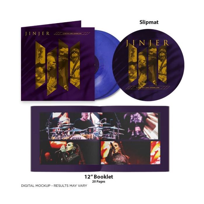 JINJER - Live In Los Angeles / Limited Diehard Edition Blue Vinyl 2LP + Slipmat + Booklet - Pre Order Release Date 5/17/2024