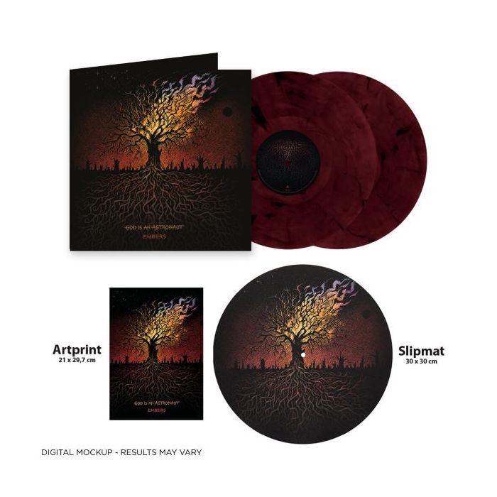 GOD IS AN ASTRONAUT - Embers /  Limited Edition Oxblood Black Marble Vinyl 2LP Deluxe with Art Print + Slipmat - Pre Order Release Date 9/06/2024