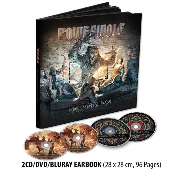 POWERWOLF - The Monumental Mass: A Cinematic Metal Event / LIMITED EDITION Blu-RAY+DVD+2CD EARBOOK PRE-ORDER ESTIMATED RELEASE DATE 7/8/22