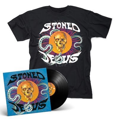 STONED JESUS - First Communion / BLACK LP + T-Shirt Bundle