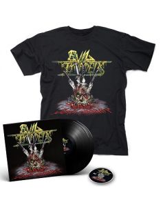 EVIL INVADERS-Surge Of Insanity: Live In Antwerp 2018/Limited Edition BLACK Vinyl  Gatefold 2LP + DVD + T-Shirt Bundle