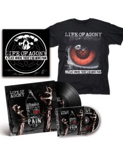 LIFE OF AGONY-A Place Where There’s No More Pain/CD + BLACK LP + T-Shirt + Autographed Screen Printed Poster Bundle