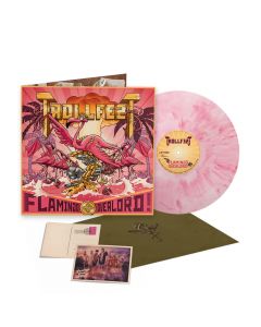 TROLLFEST - Flamingo Overlord / LIMITED EDITION FLAMINGO FEATHER MARBLE LP WITH SIGNED POSTCARD PRE-ORDER ESTIMATED RELEASE DATE 5/27/22