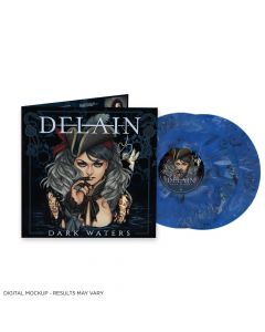 DELAIN - Dark Waters / Blue Black White Marble 2LP PRE-ORDER RELEASE DATE 2/10/23