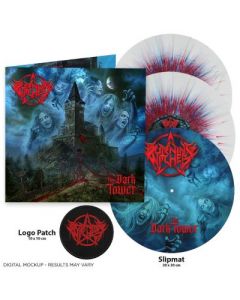 BURNING WITCHES-The Dark Tower / Limited Edition White Red Blue Splatter Vinyl 2LP with Slipmat and Patch - Pre Order Release Date 5/5/2023