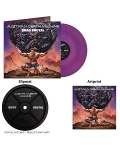 AUSTRIAN DEATH MACHINE - Quad Brutal /Limited Diehard Edition Violet Blue Marbled LP + Slipmat + Artprint -  Pre Order Release Date 2/23/2024